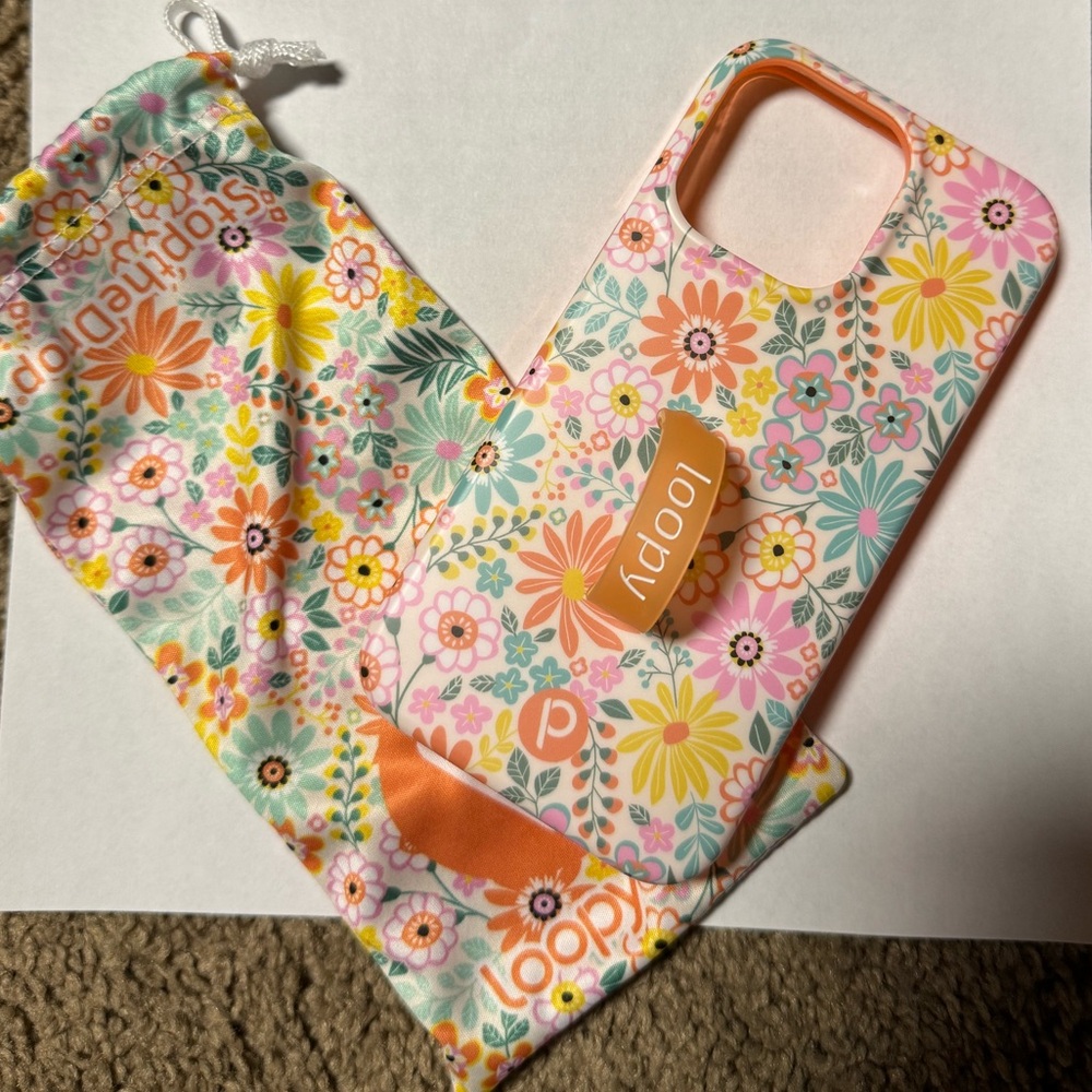 Loopy Case Floral Phone Case - Pink, Yellow, Blue